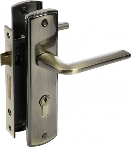 Замок врізний з ручками Titan PZ 62 мм бронзовий