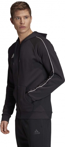 Джемпер Adidas CORE18 FZ HOODY FT8068 р. L чорний