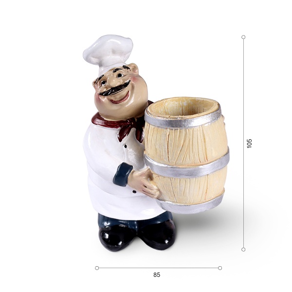 Статуэтка для зубочисток Повар DH-ST-02-1 White МВМ