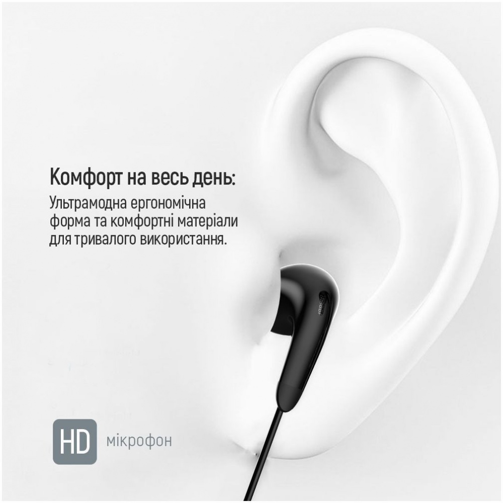 Навушники ColorWay Wired Earphone Sound Wave black (CW-WD04BK)