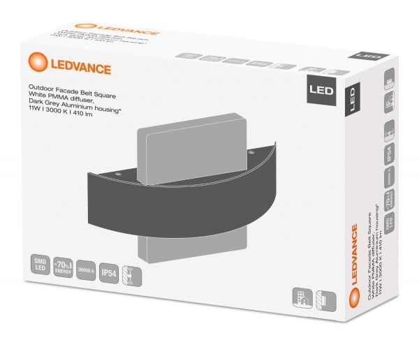 Світильник вуличний настінний Ledvance Outdoor Facade Belt 11 Вт IP54 темно-сірий 