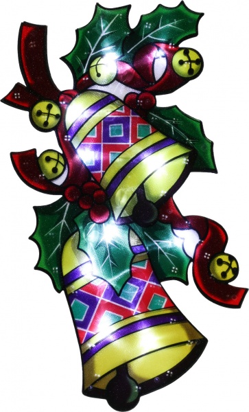 Декорация настенная LED Колокольчики 10 ламп 25 см 