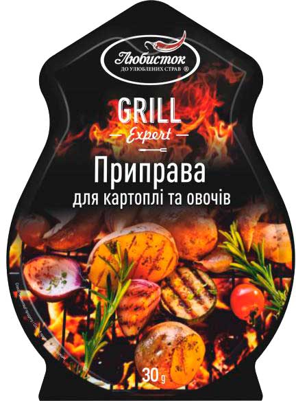 Приправа для картоплі та овочів Гриль Експерт 30 г Любисток 
