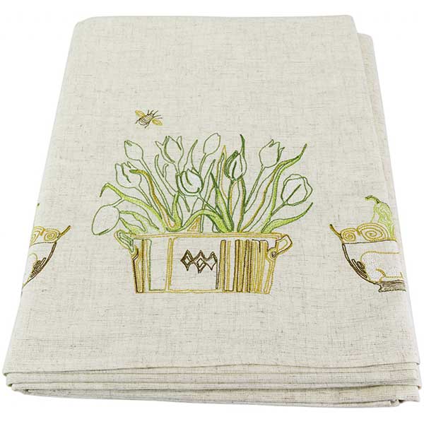 Скатерть Эдельвика Цветник 567-13/08 145x300 см