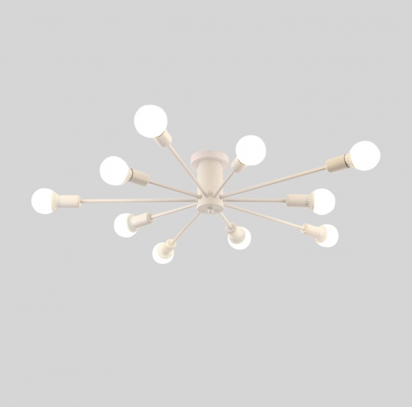 Люстра стельова Геотон Міра НСБ 02-8х60-913 8x60 Вт E27 білий 49020 