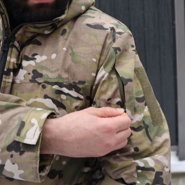 Куртка UkrCossacks бушлат тактическая зимняя мультикам с сумкой для транспортировки, р.50 р.L