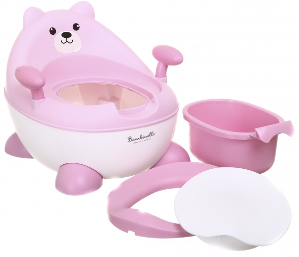 Горшок Bambinelli Медвежонок розоы