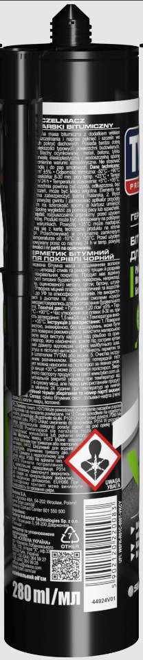 Герметик бітумний Tytan Professional для покрівлі чорний 280 мл