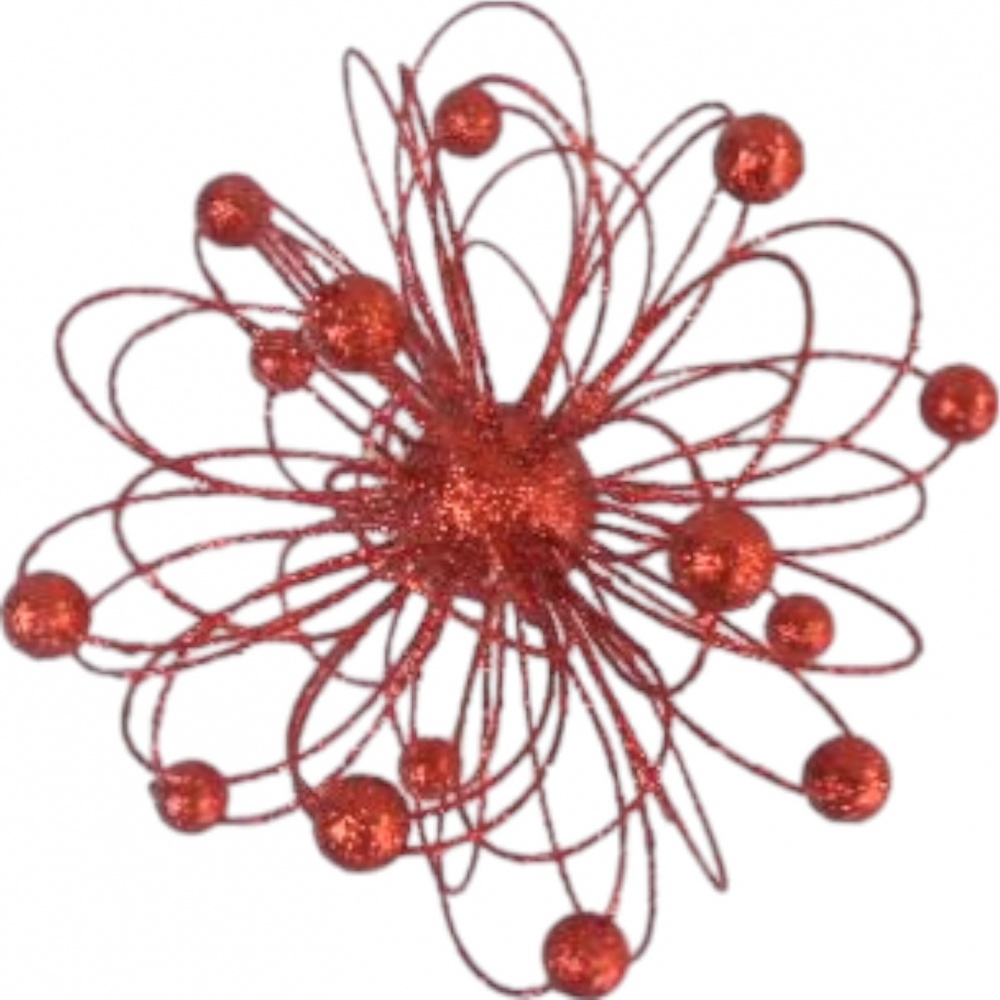 Декорация новогодняя завиток с присыпкой цвет в ассортименте 12 см EPI-RS1Q1031-2