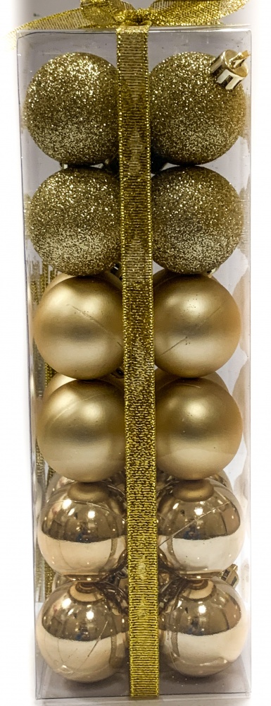 Набор елочных шаров ASCENDENT COLLECTION 21674/21676/21677 в ассортименте d 40 мм 24 шт./уп.