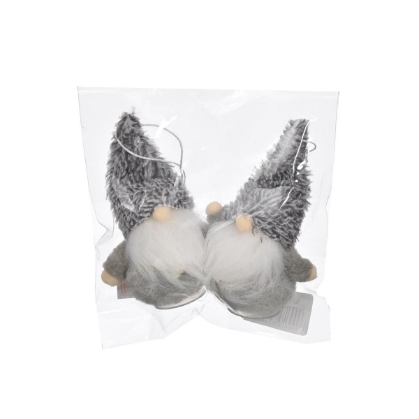 Набор новогоднего декора Гномы 2 шт. 13 см серый A-713666