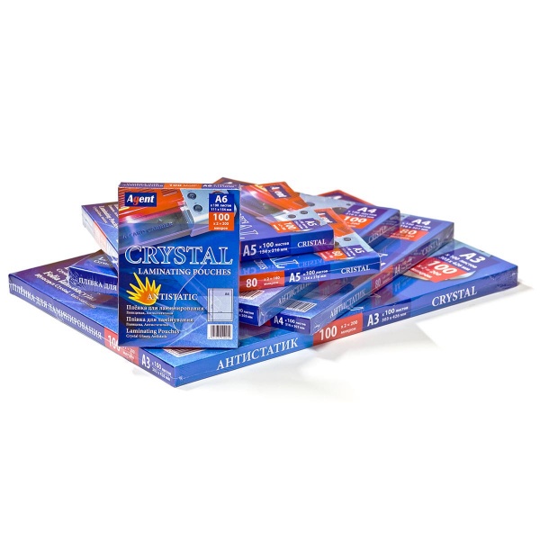 Плівка для ламінування Agent (82,5х113) 100 мкм Antistatic 100 шт.