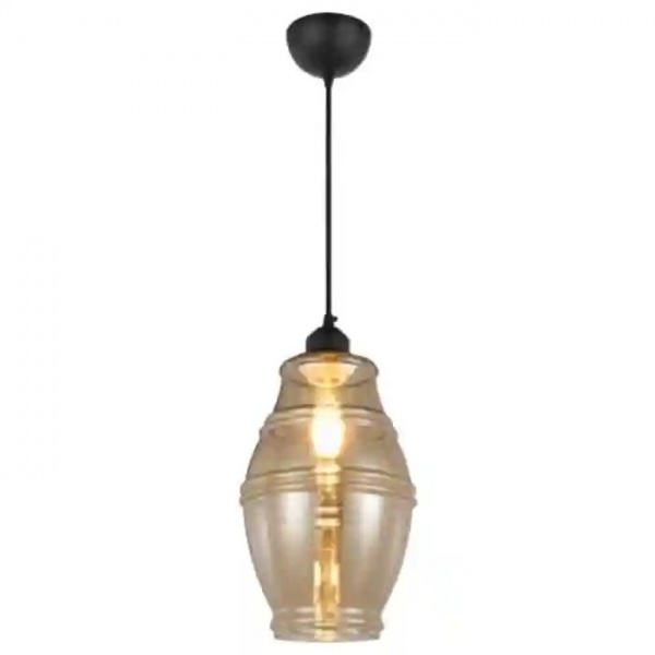 Світильник підвісний HOROZ ELECTRIC Element-1 1x60 Вт E27 бурштиновий 021-015-0001-020 