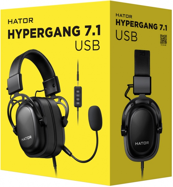 Гарнітура ігрова Hator Hypergang 7.1 USB black (HTA-840) 