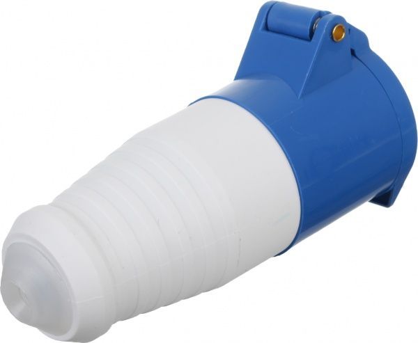 Розетка силова переносна із заземленням UP! (Underprice) 2p+PE (213) 220В 16А IP44 сірий