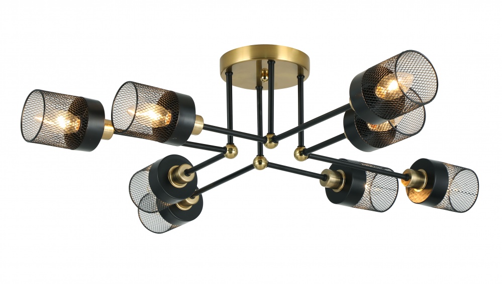 Люстра Sensio Ruan 8x40 Вт E14 черный с золотистым LS-74690/8B-E1440W