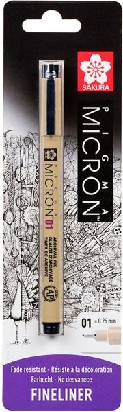 Линер Sakura PIGMA Micron (0.1) 0,25 мм черный BLXSDK1A 