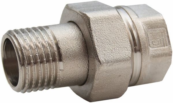 Сгон с накидной гайкой ВН FADO S.r.l никель 3/4'' прямой