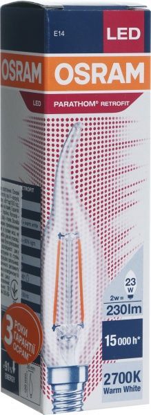 Лампа світлодіодна Osram CW 4 Вт E14 2700 К 220 В прозора 4052899961890 