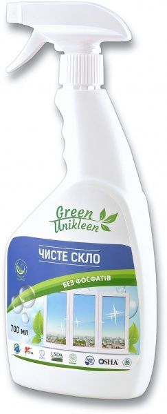 Засіб миючий для скла та дзеркал Green Unikleen Чисте скло 0,7л