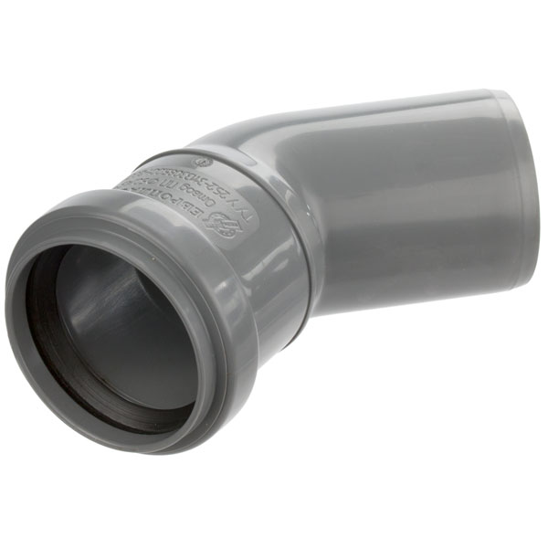 Коліно каналізаційне внутрішнє Європласт 50 мм 45°