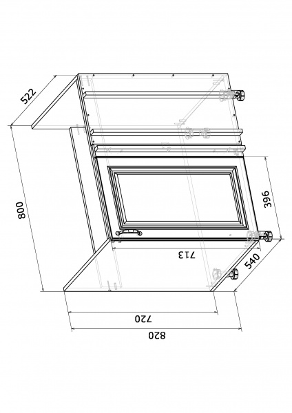 Тумба нижня кутова МС Глорія НМЩ 80х82х52,2 см білий/дуб артізан Грейд