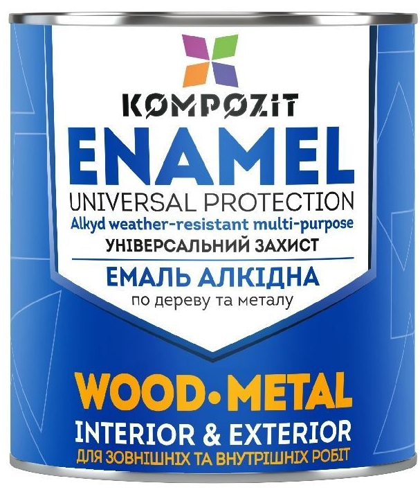 Эмаль алкидная Kompozit ПФ-115 Шоколадный RAL 8017 мат 0,25кг