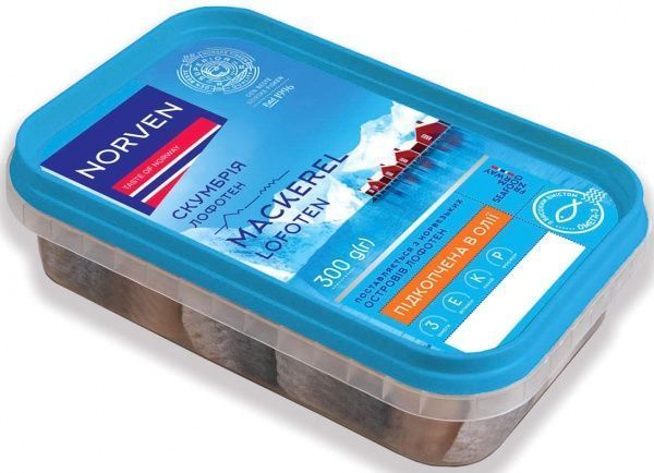 Скумбрія Norven Підкопченна у олії 300 г