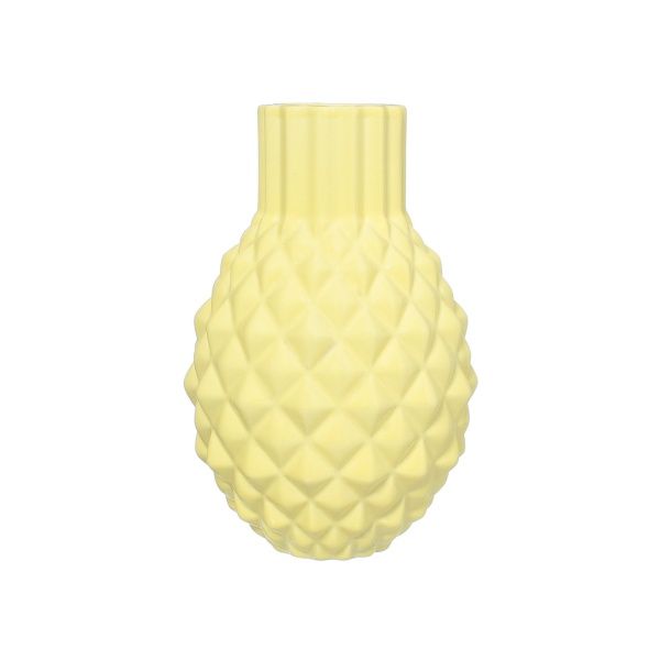 Ваза керамічна жовта Ананас