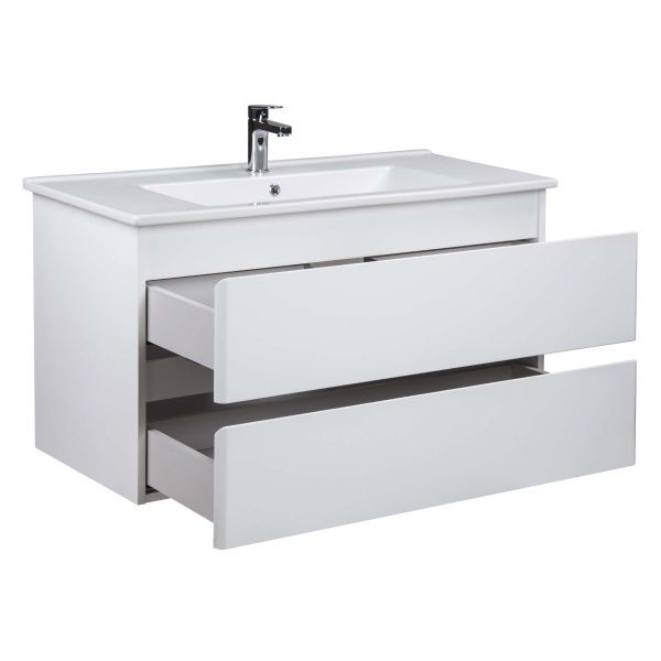 Тумба підвісна Мойдодир Сорренто 100-А з умивальником Su-100