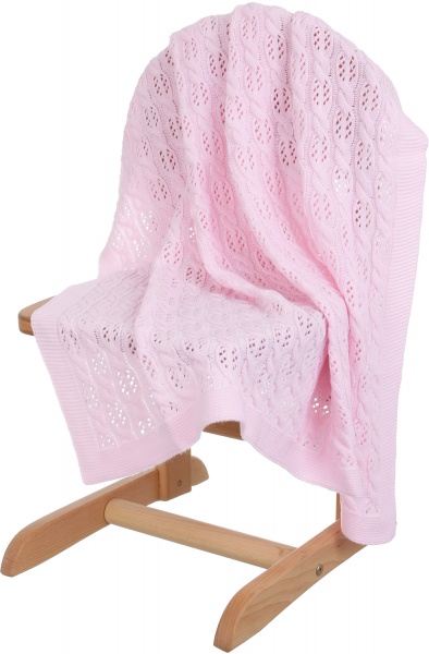 Плед Banian в'язаний 90x100 см рожевий 