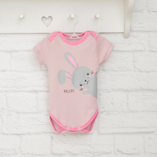 Боди детское для девочки Blanka Привет р.80 розовый 12944 