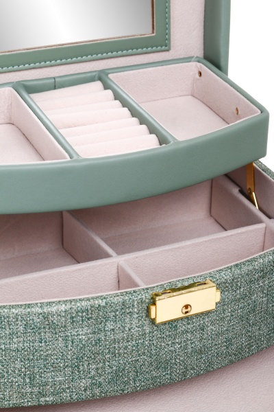 Шкатулка для украшений зеленый 22,5х16х13 см CX1645 Delux