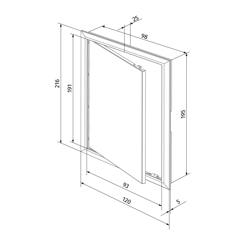 Дверцы ревизионные Вентс пластиковые Д 10x20 см