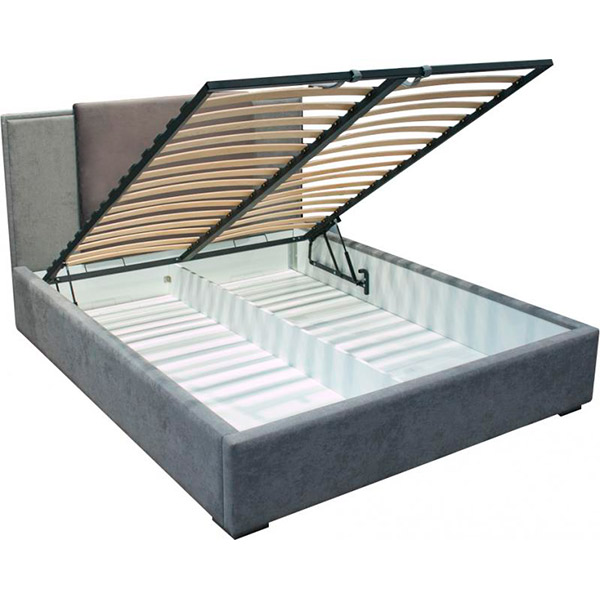 Ліжко з підйомним механізмом Embawood Ажур 160x200 см сірий