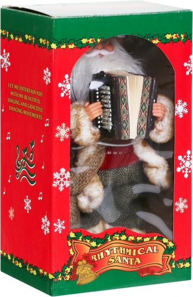 Декоративна фігура Дід Мороз з акордеоном 33 см