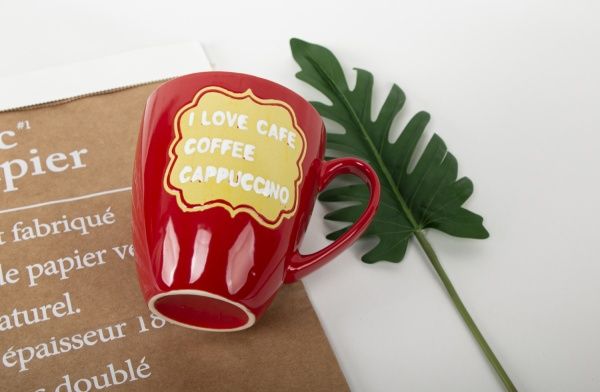 Чашка I love cafe Red 920 мл, кераміка Bella Vita