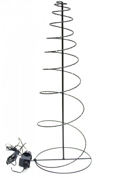 Искусственная елкаЕлка 22х22х60 см, теплый свет черный 