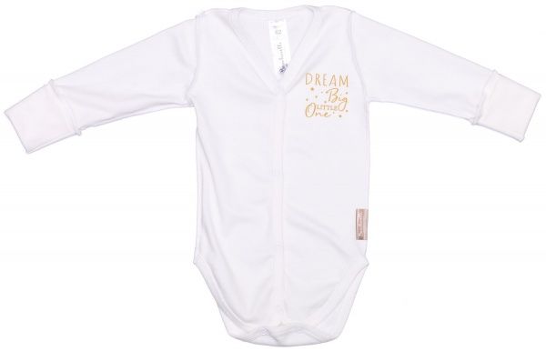 Боди детское унисекс Bambinelli Be Happy Б304-2 р.56 молочный 