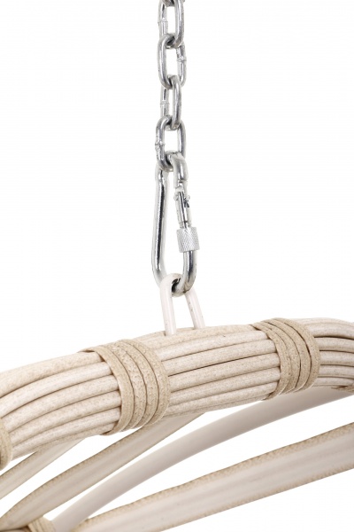 Кресло-кокон Феникс широкое плетение песочный