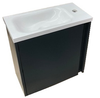 Тумба подвесная ЮВЕНТА Susie - 50 Антрацит с умывальником 