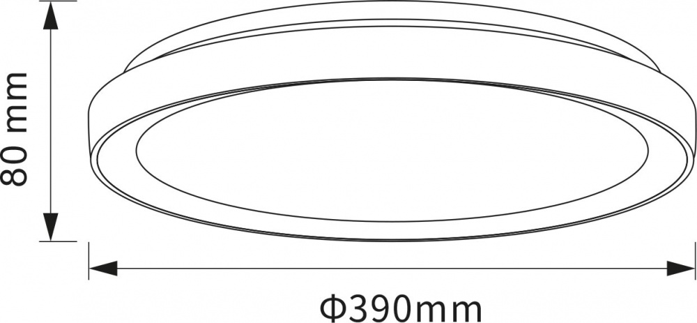 Світильник стельовий Sensio LED Yava D390хН80 2000lm 48 Вт білий 3000-6500 К AR-N250301408