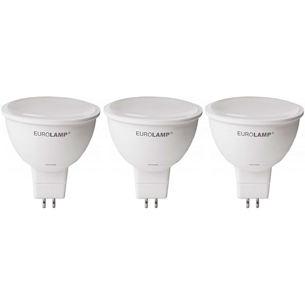 Лампа LED Eurolamp MR16 3 Вт GU5.3 3000K 3 шт
