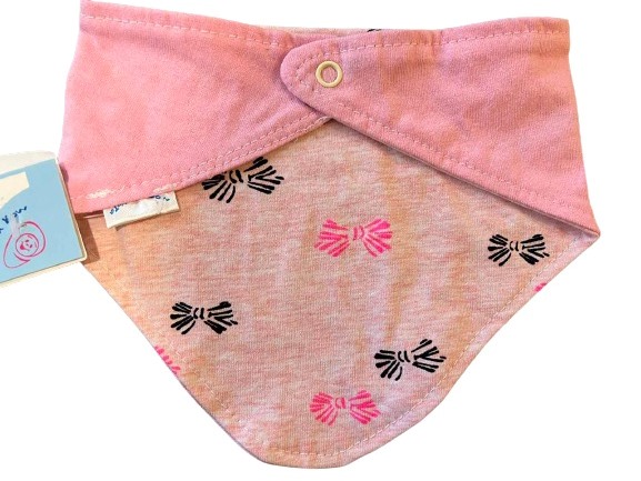 Слюнявчик-платок на шею Моя планета прогулочный на кнопке белый с рисунком Сл601 