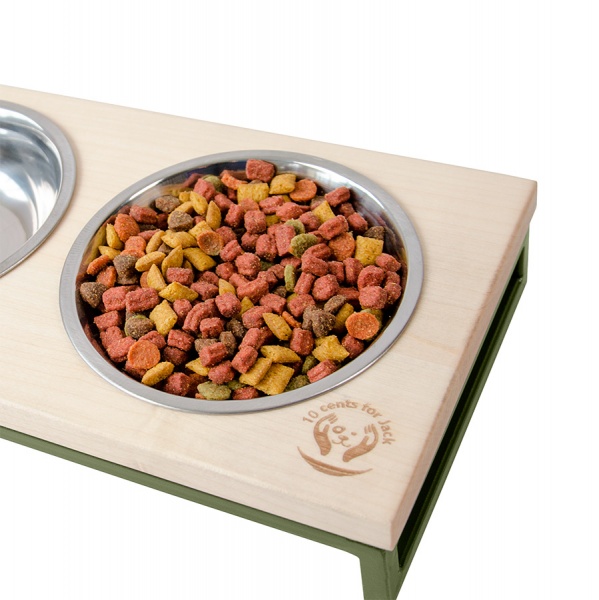 Миска подвійна 10 центів для Джека №2 XS 2х250 мл хакі