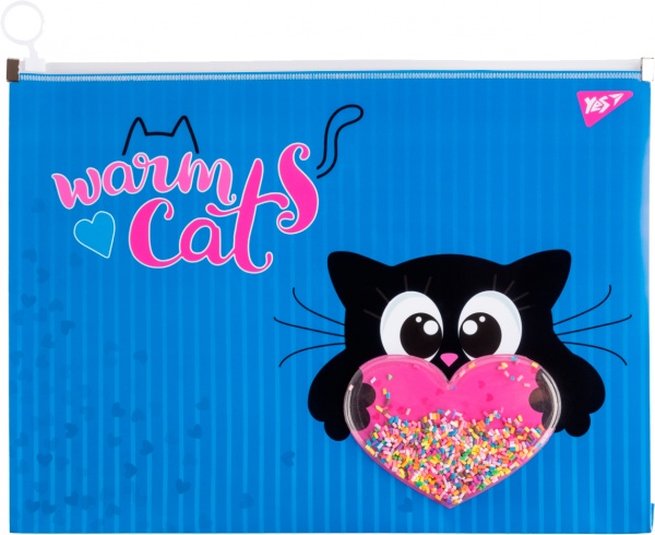 Папка-конверт на блискавцi A4 Meow YES 491750 