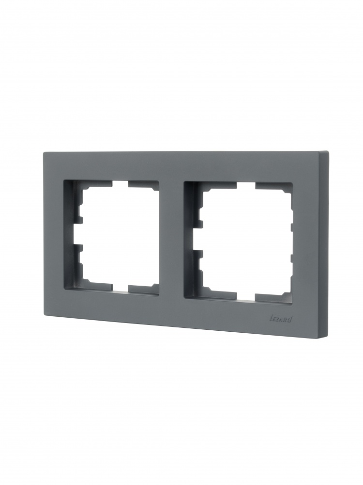 Рамка двомісна Lezard Vesna горизонтальна шефілд грей 742-3400-147