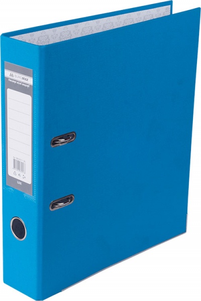 Папка-регистратор LUX односторонняя JOBMAX А4 70мм PP светло-синяя сборная BM.3011-30c Buromax