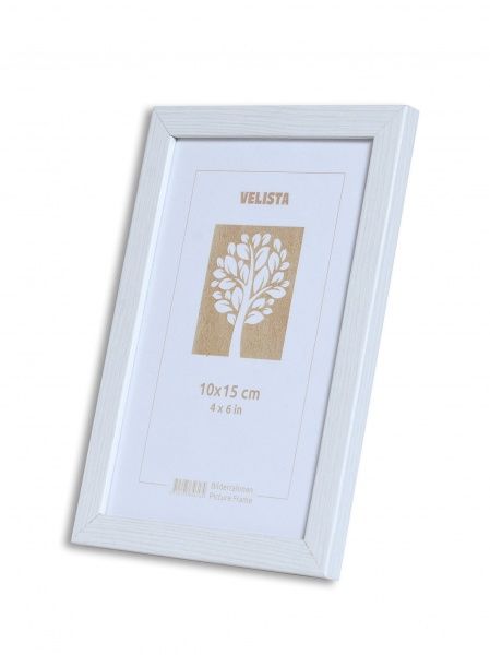 Рамка для фотографії зі склом Velista 10BW-6003v 10x15 см білий 