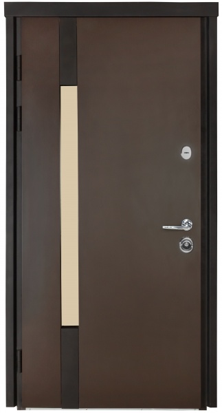 Двері вхідні Булат Термо House-705 склопакет венге темний 2050x950 мм ліві